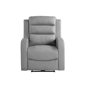 Archer Grey Faux Leather Recliner with Power