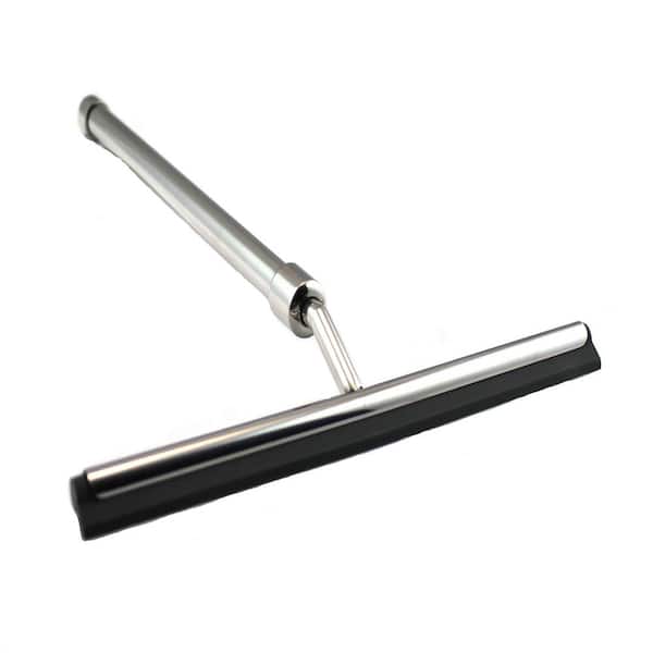 Bath Shower Squeegee Premium Silicone Blade With Self Stick Hook Longer  Handle For Shower Door Bathroom