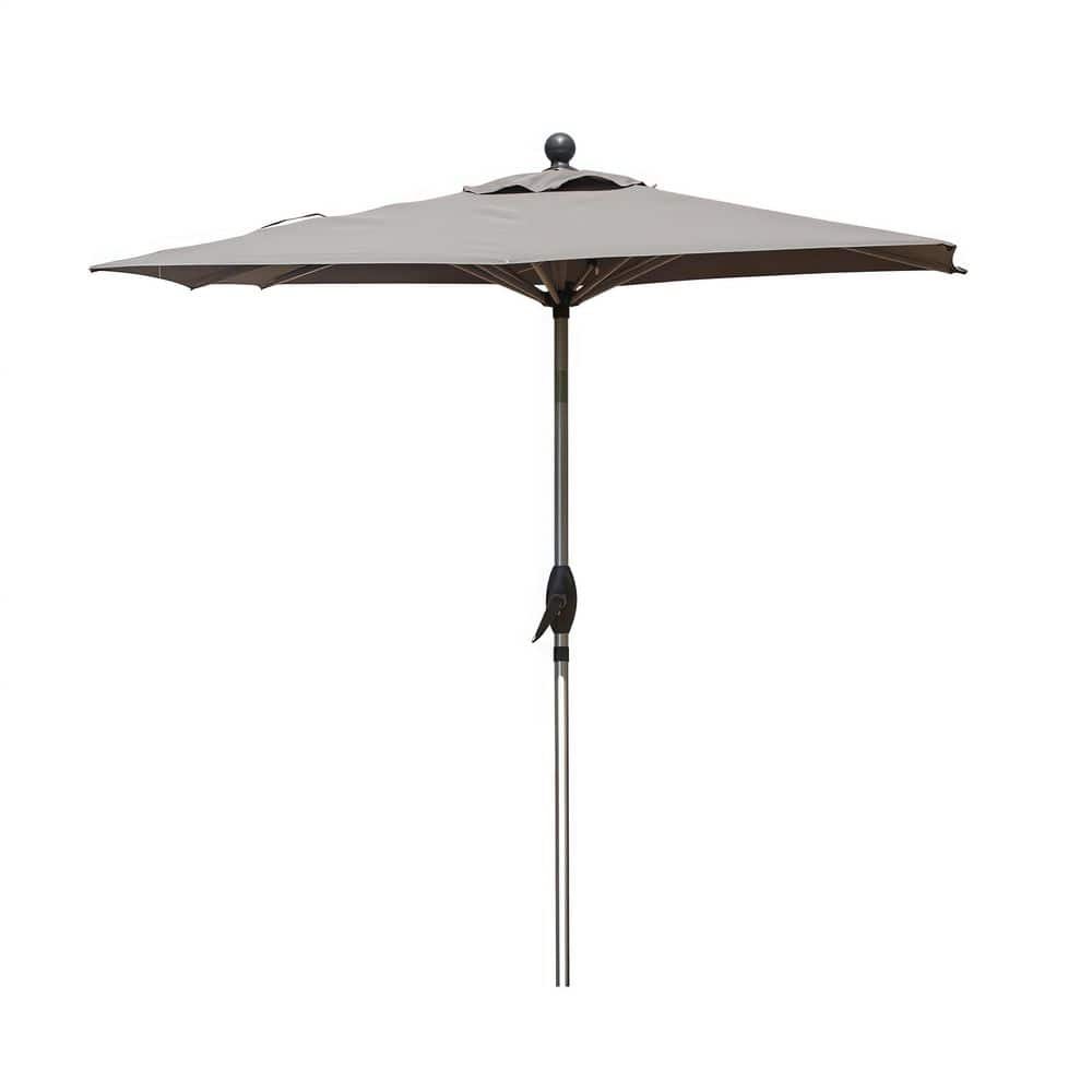 7.5 ft. Rectangle Patio Umbrella in Grey with Crank Lift and Tilt Function, for Garden, Deck, Backyard (No Base) price history on PriceWatchPro