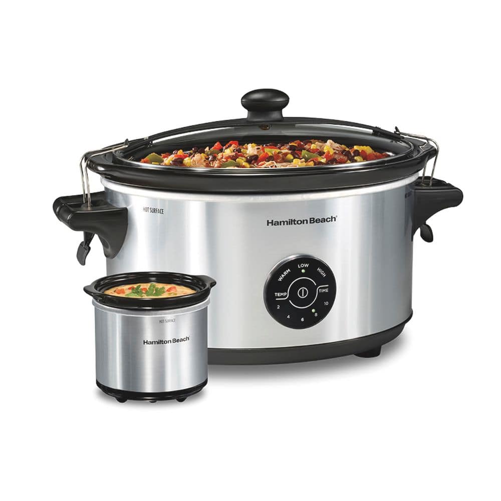 Stay or Go 7 Quart Silver Slow Cooker with Party Dipper Food Warmer price history on PriceWatchPro