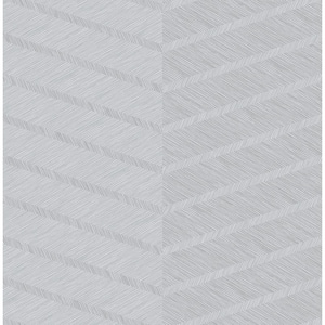 Aspen Grey Chevron Grey Paper Strippable Roll (Covers 56.4 sq. ft.)