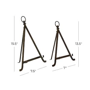 Bronze Metal Easel with Foldable Stand (2- Pack)