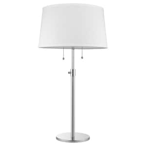 31 in. Silver Standard Light Bulb Bedside Table Lamp