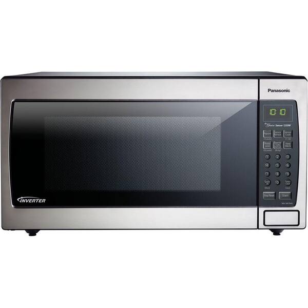 Panasonic 1.6 cu. ft. Countertop Microwave in Stainless Steel Built-In Capable with Sensor Cooking and Inverter Technology