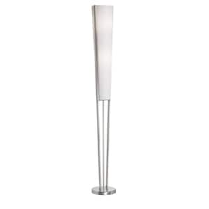 Dainolite Emotions 61 in. Matte Black Indoor Floor Lamp with White ...