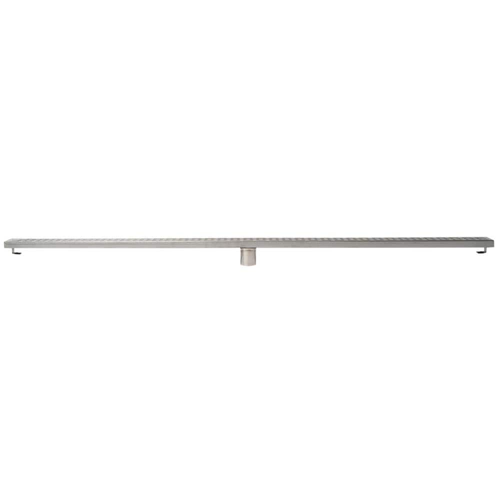 59'' Brushed Stainless Steel Linear Shower Drain with Groove Holes