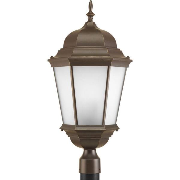 Progress Lighting Welbourne Collection 3-Light Antique Bronze Outdoor Post Lantern