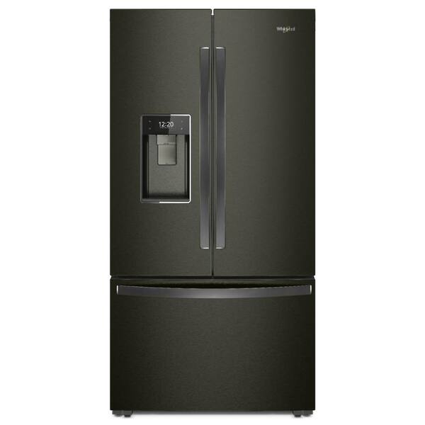 Whirlpool 24 cu. ft. Smart French Door Refrigerator in Black Stainless, Counter Depth