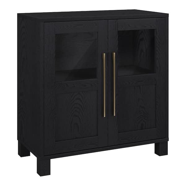 Meyer&Cross Holbrook 28 in. Black Grain Rectangular Accent Storage Cabinet