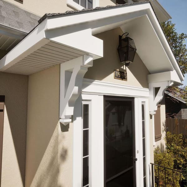 Ekena Millwork 3.5 in. x 44 in. x 44 in. Western Red Cedar Funston Arts and Crafts Smooth Bracket