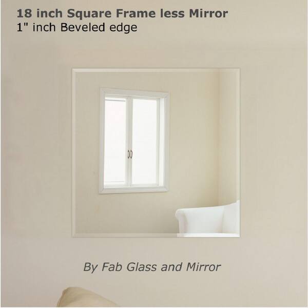 Fab Glasirror 18 In W X, Amerilux 18 W X 24 H Beveled Frameless Mirror