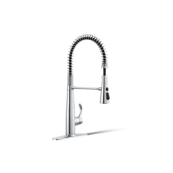 KOHLER Simplice Single-Handle Pull-Down Sprayer Kitchen Faucet in Polished Chrome