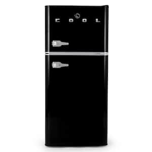 4.5 cu. ft. Retro Mini Fridge in Black with True Freezer Compartment