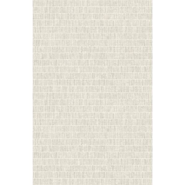 Seabrook Designs 60.75 sq. ft. White Willow Blue Grass Band Embossed Vinyl Unpasted Wallpaper Roll