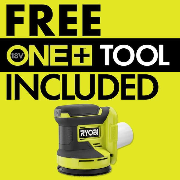 ONE+ 18V Lithium-Ion 4.0 Ah Battery (2-Pack) with FREE 18V ONE+ Cordless 5 in. Random Orbit Sander