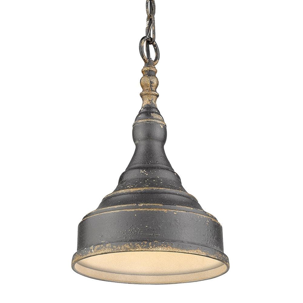Antique Black Iron Mini Pendant Light