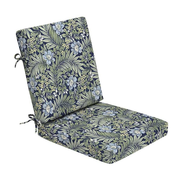 Foam Outdoor Dining Chair Cushion 20 x 20 Made with ProFoam Rain-Proof Fade Resistant Sapphire Morrison Floral