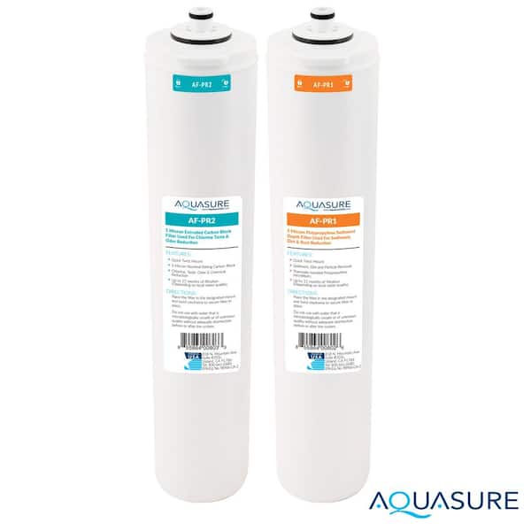 AQUASURE Premier Series Reverse Osmosis Pre-Filtration Stage 1 and 2 Replacement Water Filter Cartridges