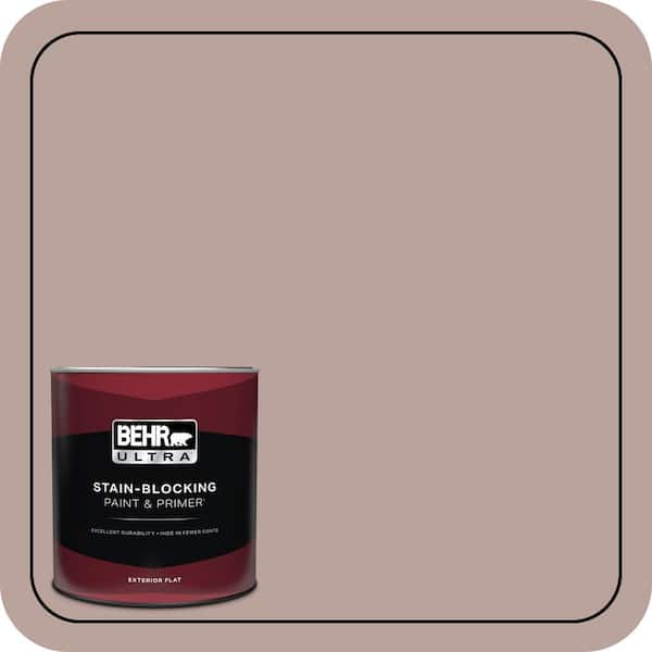 BEHR ULTRA 1 qt. #N150-3 Cocoa Craving Flat Exterior Paint & Primer