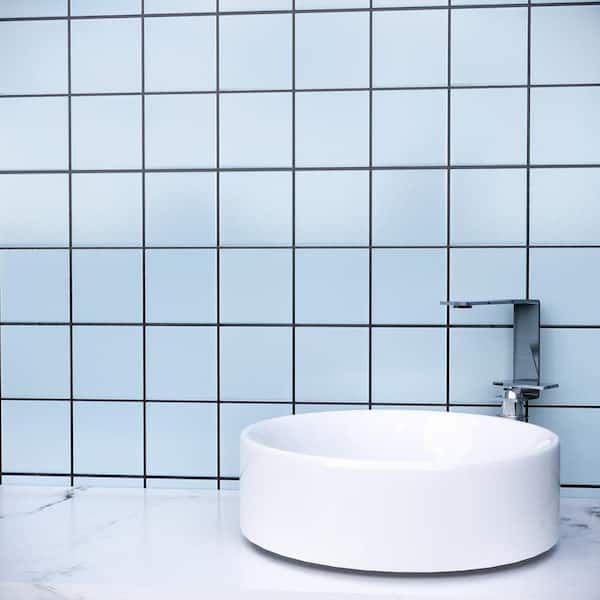 Porcetile Soft Blue 11.82 in. x 11.82 in. Squares Matte Porcelain Mosaic Wall and Floor Tile (10.67 sq. ft./Case)
