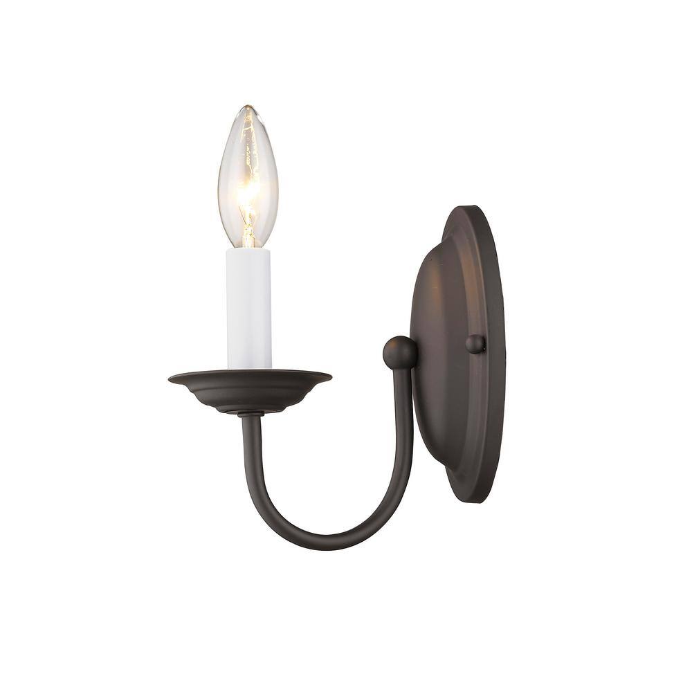 Traditional Bronze Direct Wired 7'' Dimmable Wall Sconce