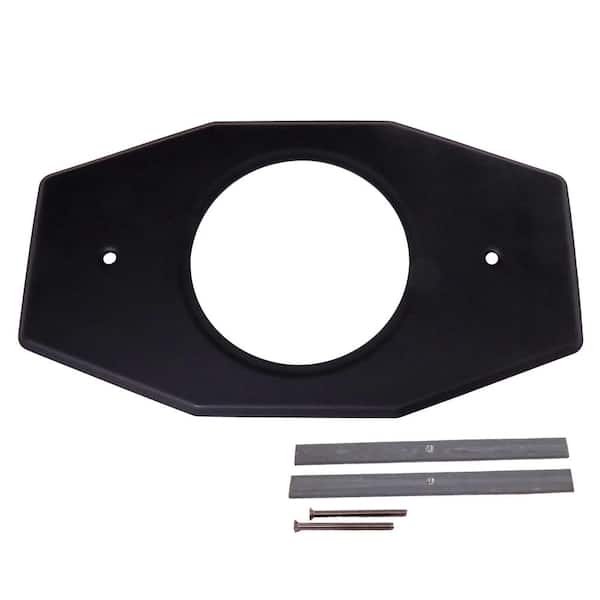 Westbrass One-Hole Remodel Cover Plate for Moen and Delta Bathtub and Shower Valves, Matte Black