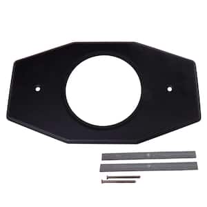 One-Hole Remodel Cover Plate for Moen and Delta Bathtub and Shower Valves, Matte Black