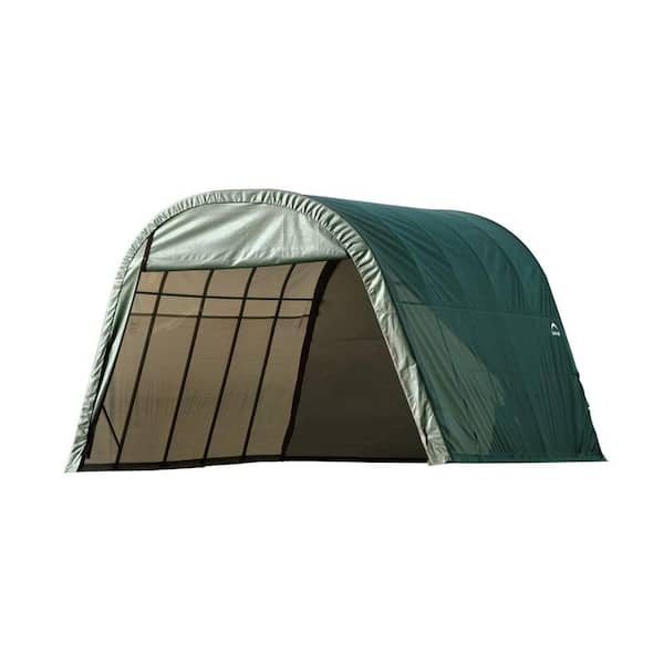ShelterCoat 13 ft. x 24 ft. Wind and Snow Rated Garage Round Green STD