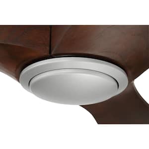 Envy 60 in. Indoor/Outdoor Dual Mount Painted Nickel Ceiling Fan with Smart Wi-Fi Enabled Remote & Integrated LED Light