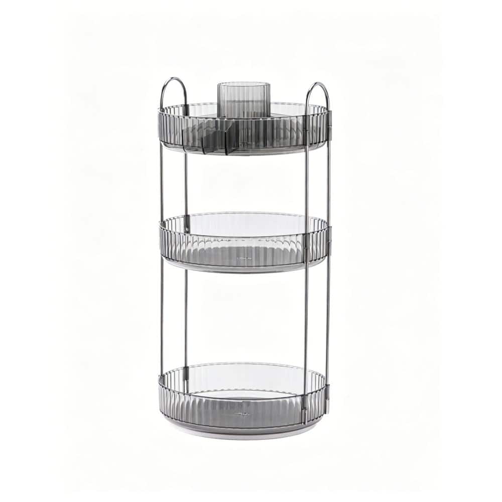 9.5 in. W x 18.5 in H x 9.5 in. D Plastic in Gray Over The Toilet Storage 360 Rotating Makeup Organizer price history on PriceWatchPro