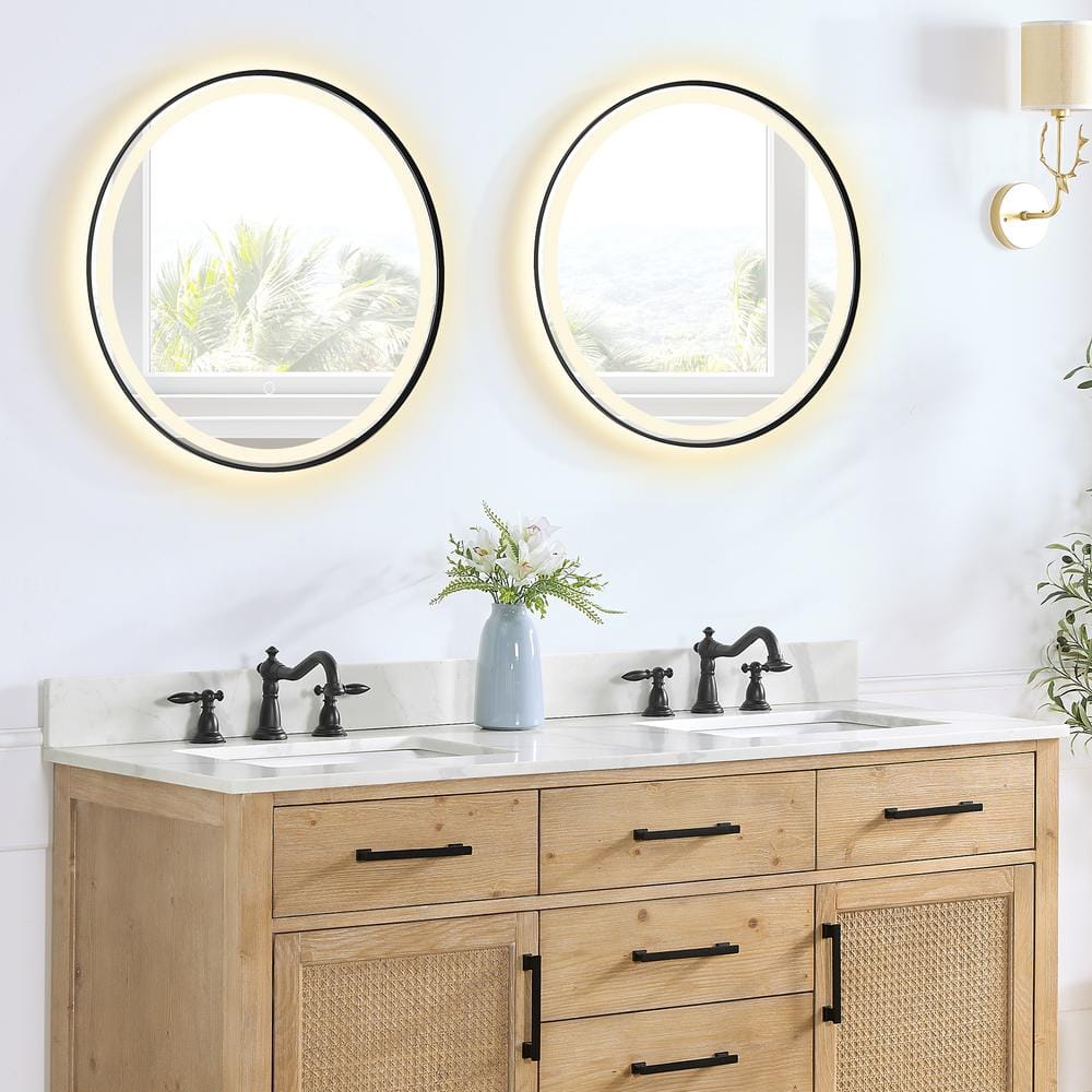 Calacatta White 60" Quartz Stone Vanity Top with Double Sink