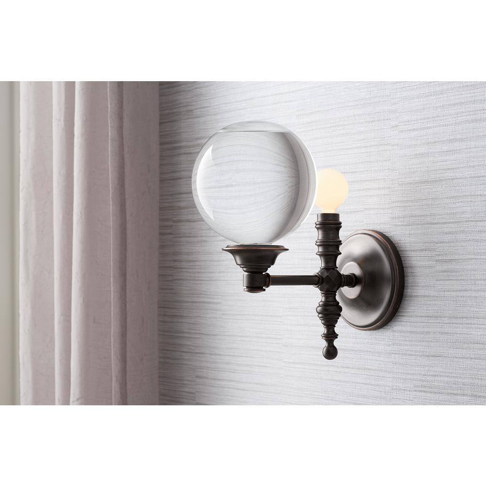 Bronze Jelly Jar 10'' Dimmable Direct Wired Sconce
