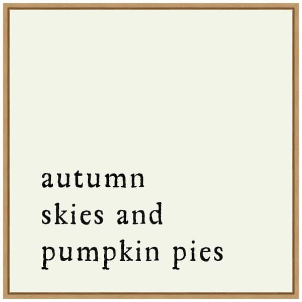 Amanti Art 22 in. Autumn Skies Pumpkin Pies Fall/Thanksgiving Framed Canvas Box Wall Art