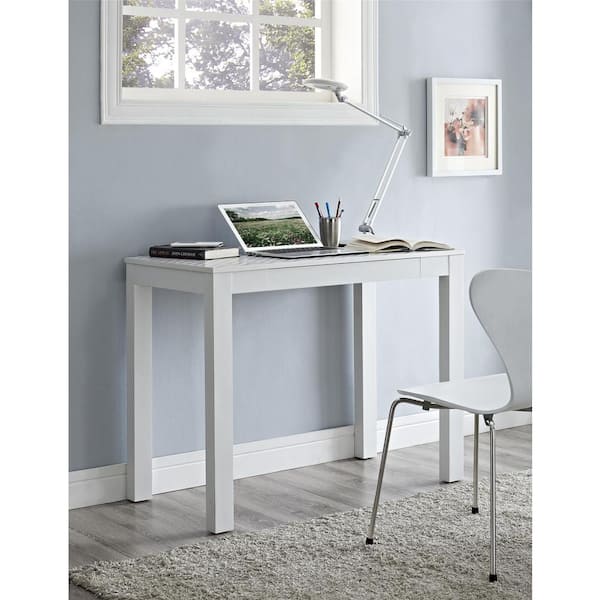 Altra Furniture Delilah White and Gray Desk with Storage