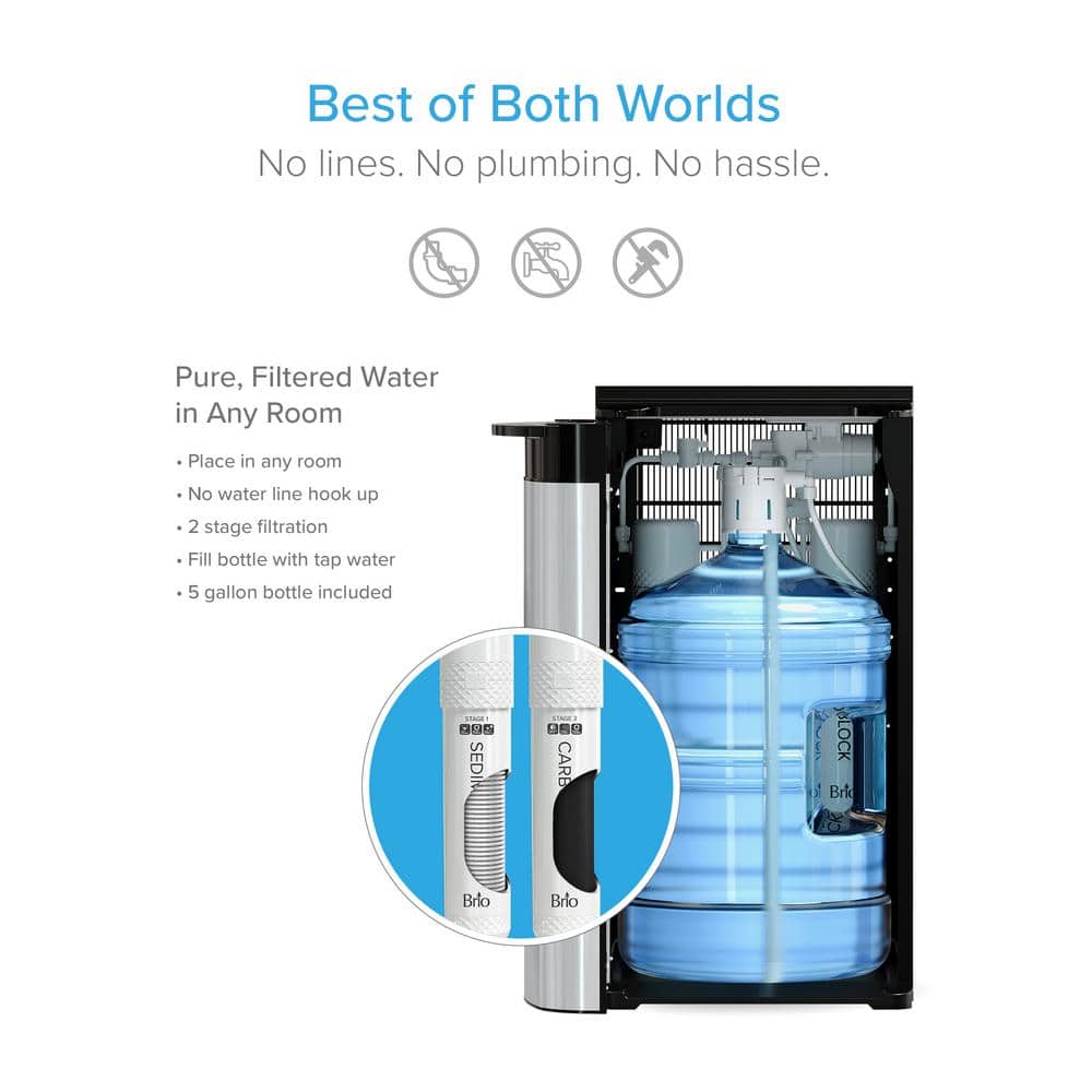 Stainless Steel Bottom Loading Tri-Temperature Water Dispenser