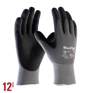 MaxiFlex Ultimate Men's Large Gray Nitrile-Coated Outdoor and Work Gloves with AD-APT Hand Cooling Technology (12-Pack)