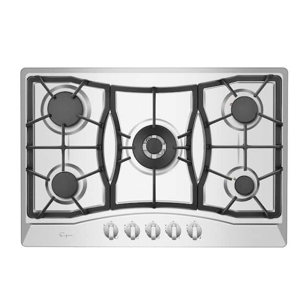 Empava 30 in. Gas Cooktop in Stainless Steel with 5 Burners including Power Burners