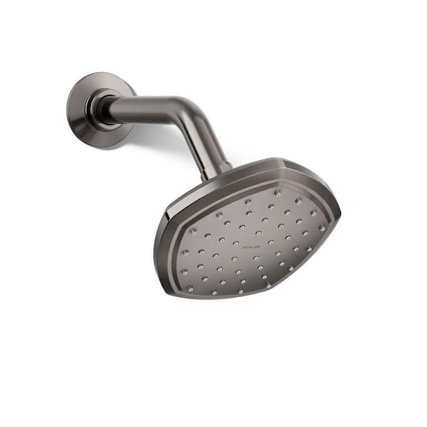 KOHLER Occasion 1-Spray Patterns 2.5 GPM 5.2 in. Wall Mount Fixed Shower Head in Vibrant Titanium