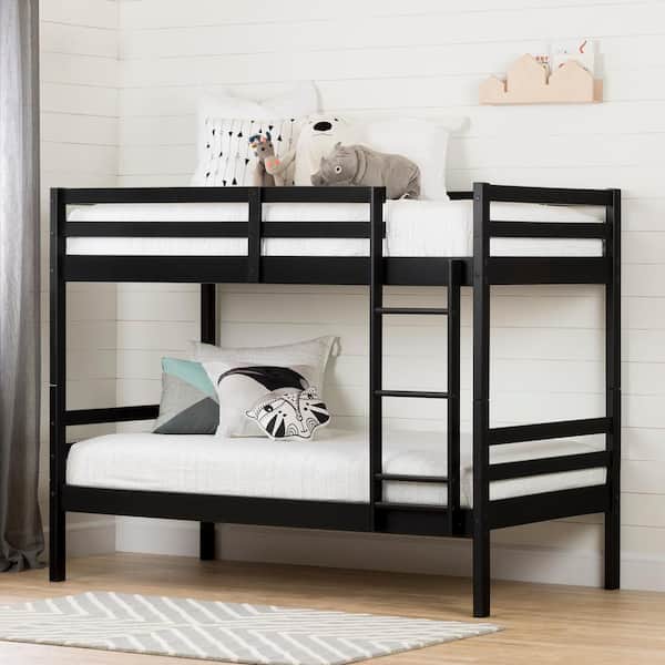 S Fakto Matte Black Twin Bunk Bed, How Big Is A Twin Bunk Bed
