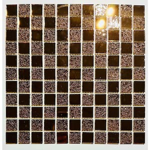 Reflections Gold 12 in. x 12 in. Square Glass Mirror Mosaic Wall Tile (11 sq. ft./Case)