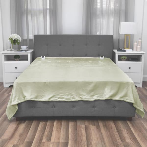 SensorPEDIC Sage Polyester Fleece Twin Warming Blanket