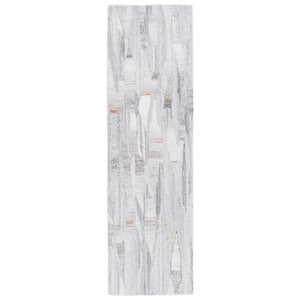 Abstract Beige/Brown 2 ft. x 8 ft. Abstract Geometric Runner Rug