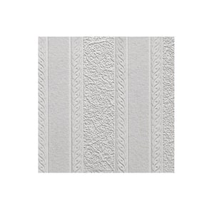Blarney Marble Stripe Paintable Textured Vinyl White & Off-White Wallpaper Sample