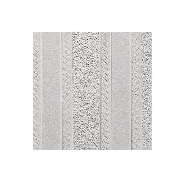 Anaglypta Blarney Marble Stripe Paintable Textured Vinyl White & Off-White Wallpaper Sample