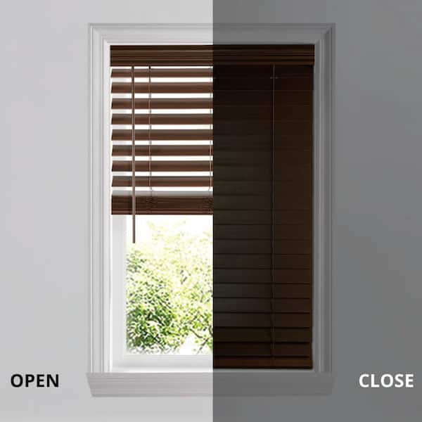 2-1/2 in. Cordless Premium Faux Wood Blinds