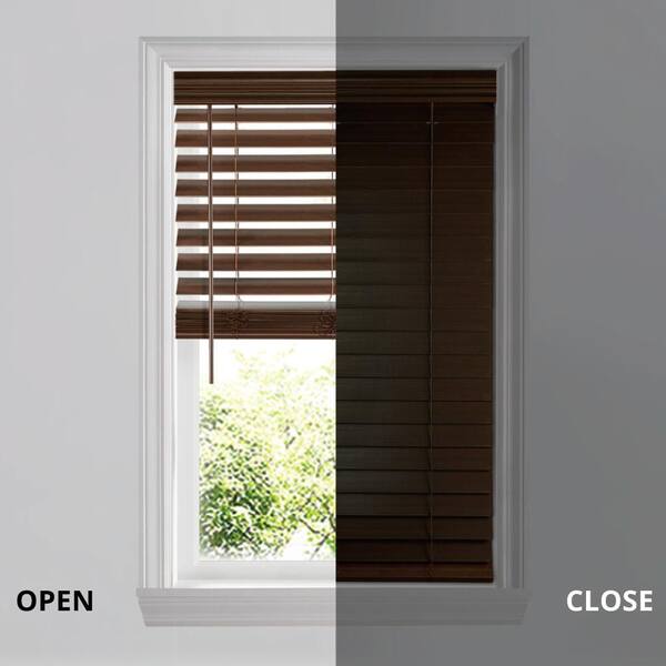 2-1/2 in. Cordless Premium Faux Wood Blinds