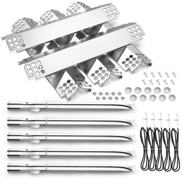 Nexgrill 5 Burner Replacement Kit with 5 Stainless Steel Heat Plates, Burner Pipes and Igniters