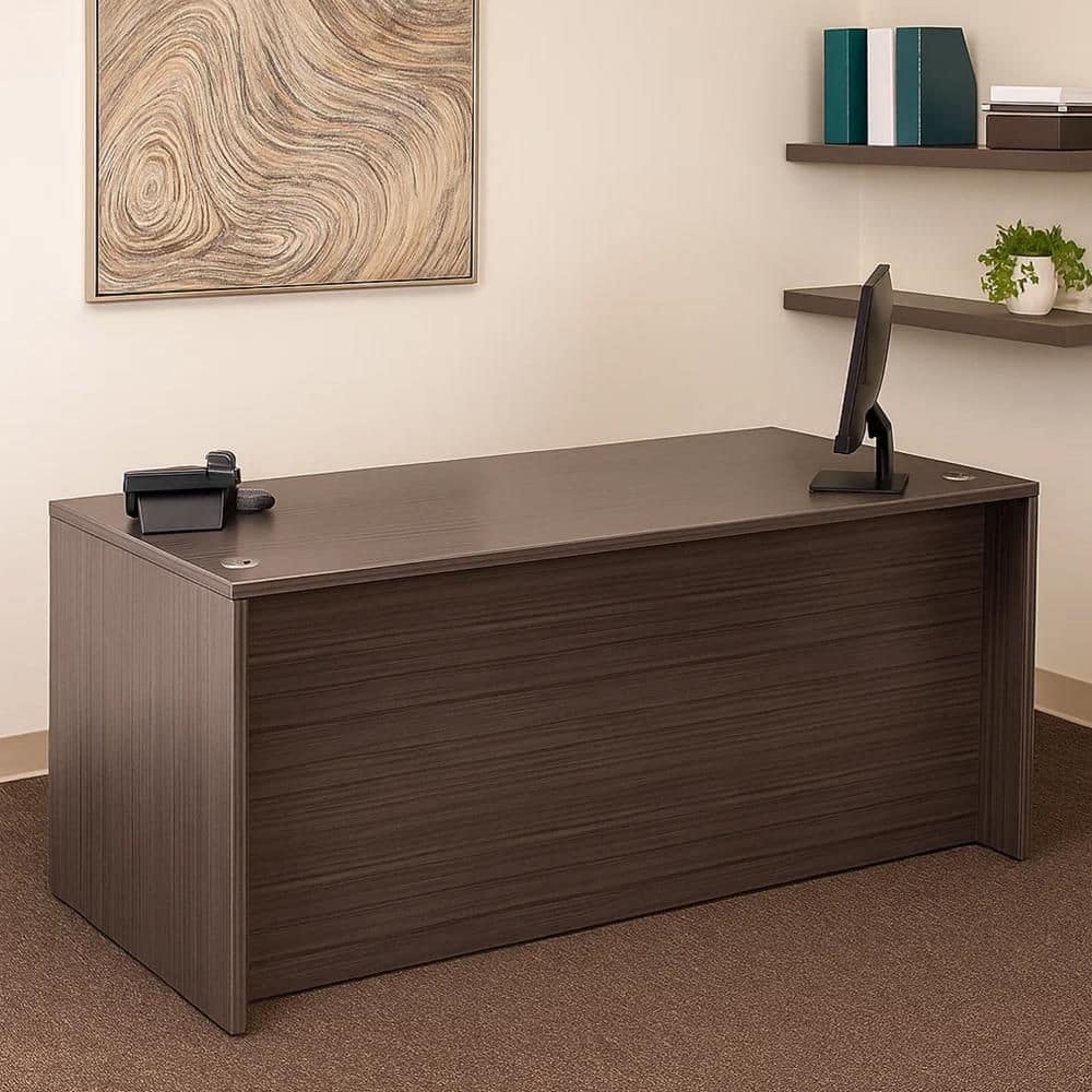 Nea 30 in. Rectangle Driftwood Smoke Gray Wood Office Desk