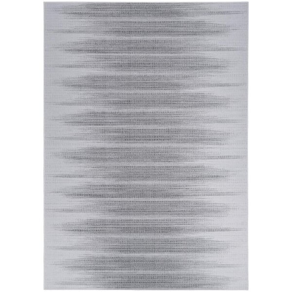 5 ft. x 7 ft. Gray Ombre Distressed Non Skid Area Rug