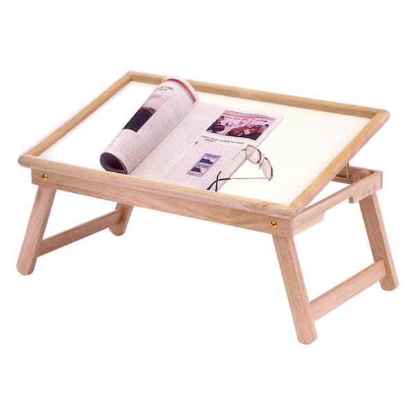 VEVOR 2-Pack Bed Tray Table 15.8 in. W x 7 in. H x 11 in. D Bamboo